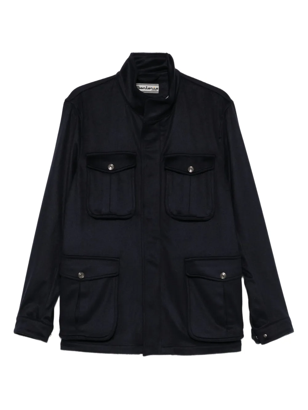 SARTORIO NAPOLI flap-pocket high-neck jacket | Blue | Image 1