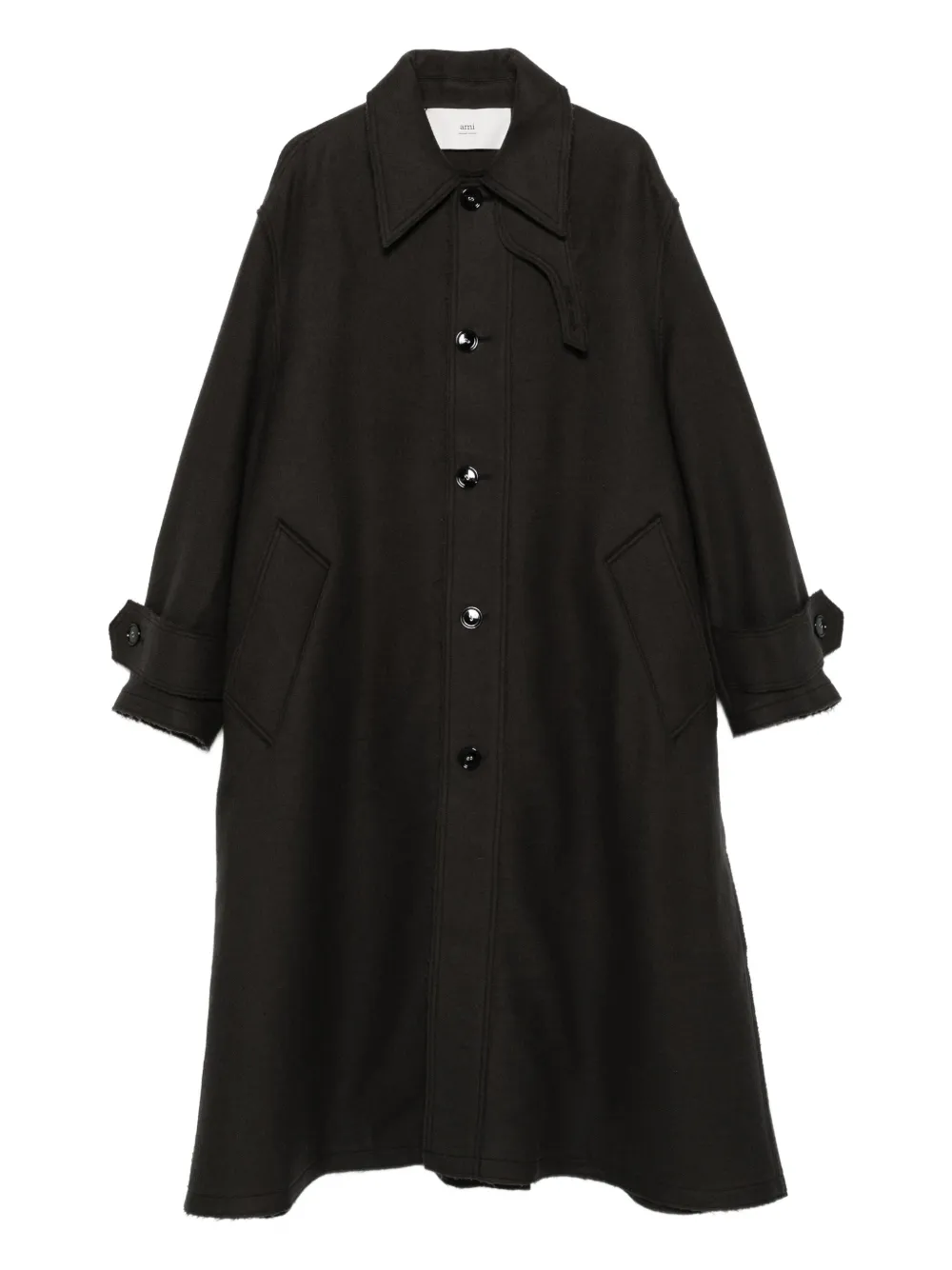 AMI Paris virgin-wool single-breasted coat | Grey | Image 1