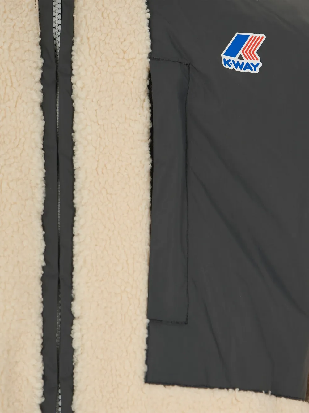 K-way Hooded Fleece-paneled Jacket In Blue