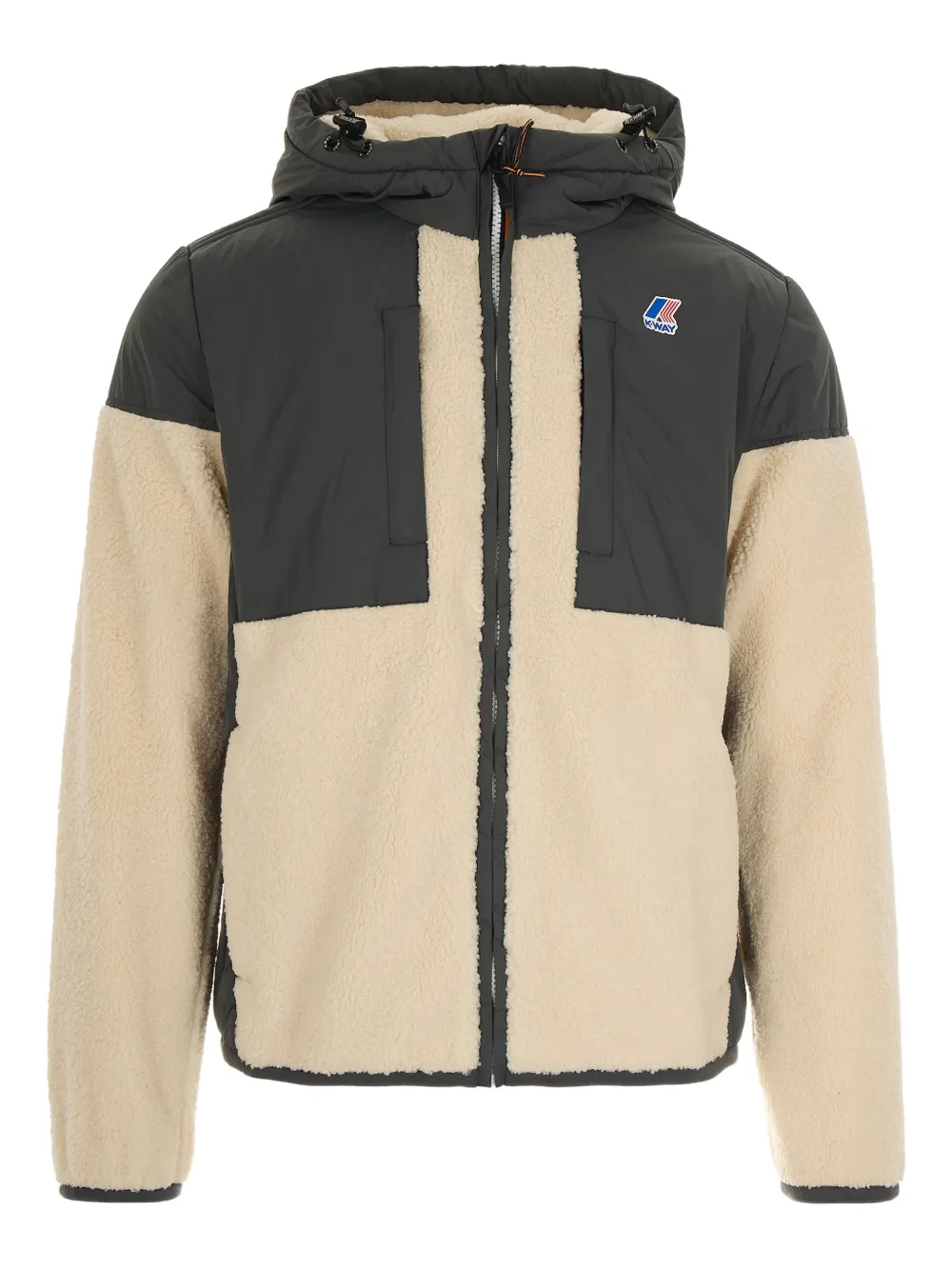K-way Hooded Fleece-paneled Jacket In Blue