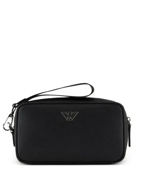 Emporio Armani logo-plaque wash bag