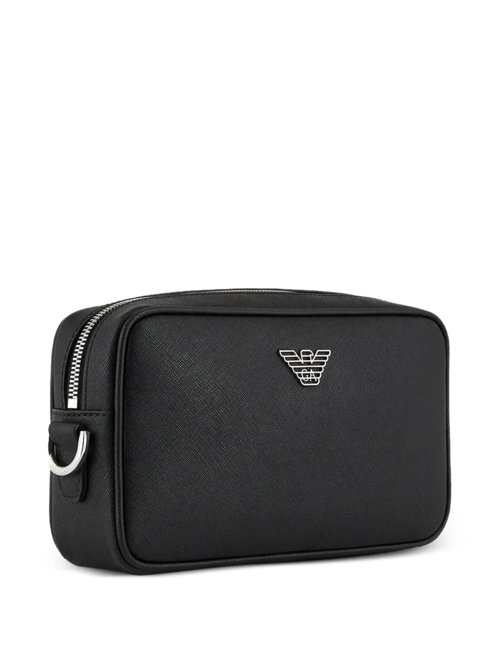 Emporio Armani Toilettas met logoplakkaat Zwart