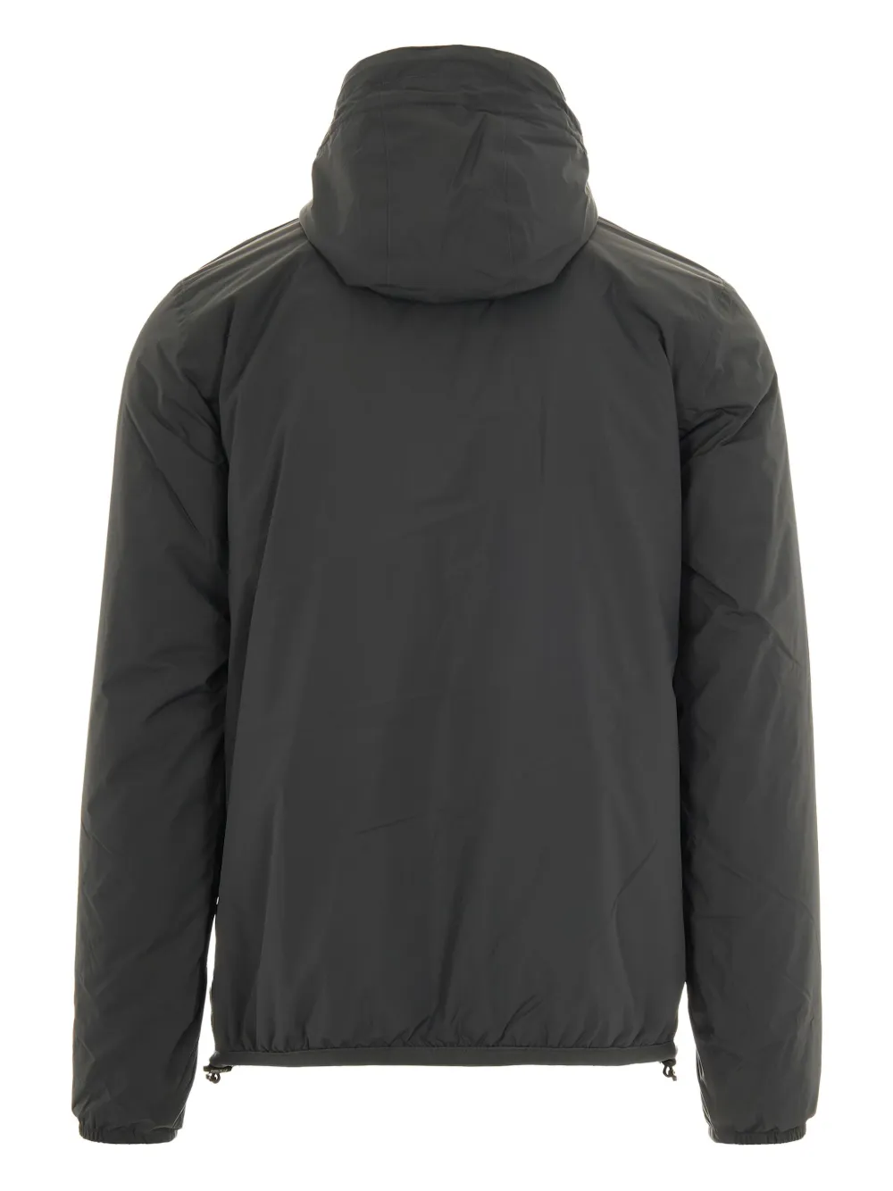 K-way Hooded Cotton Jacket In Black