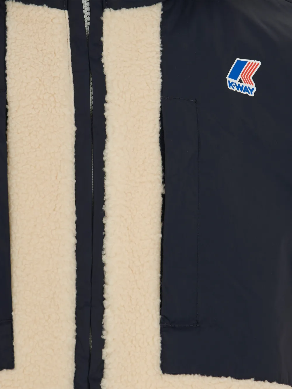 K-Way Jack met fleece vlakken Beige