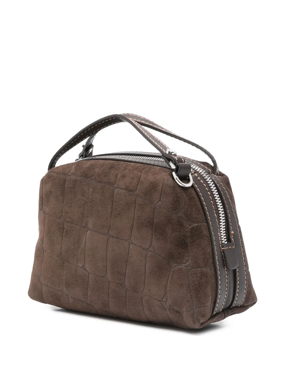 Gianni Chiarini Alifa Coccodile-print Tote Bag In Brown