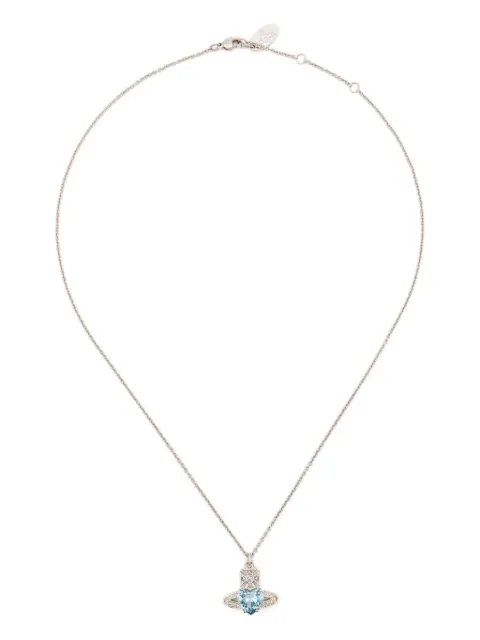 Vivienne Westwood 海蓝宝石心形土星项链
