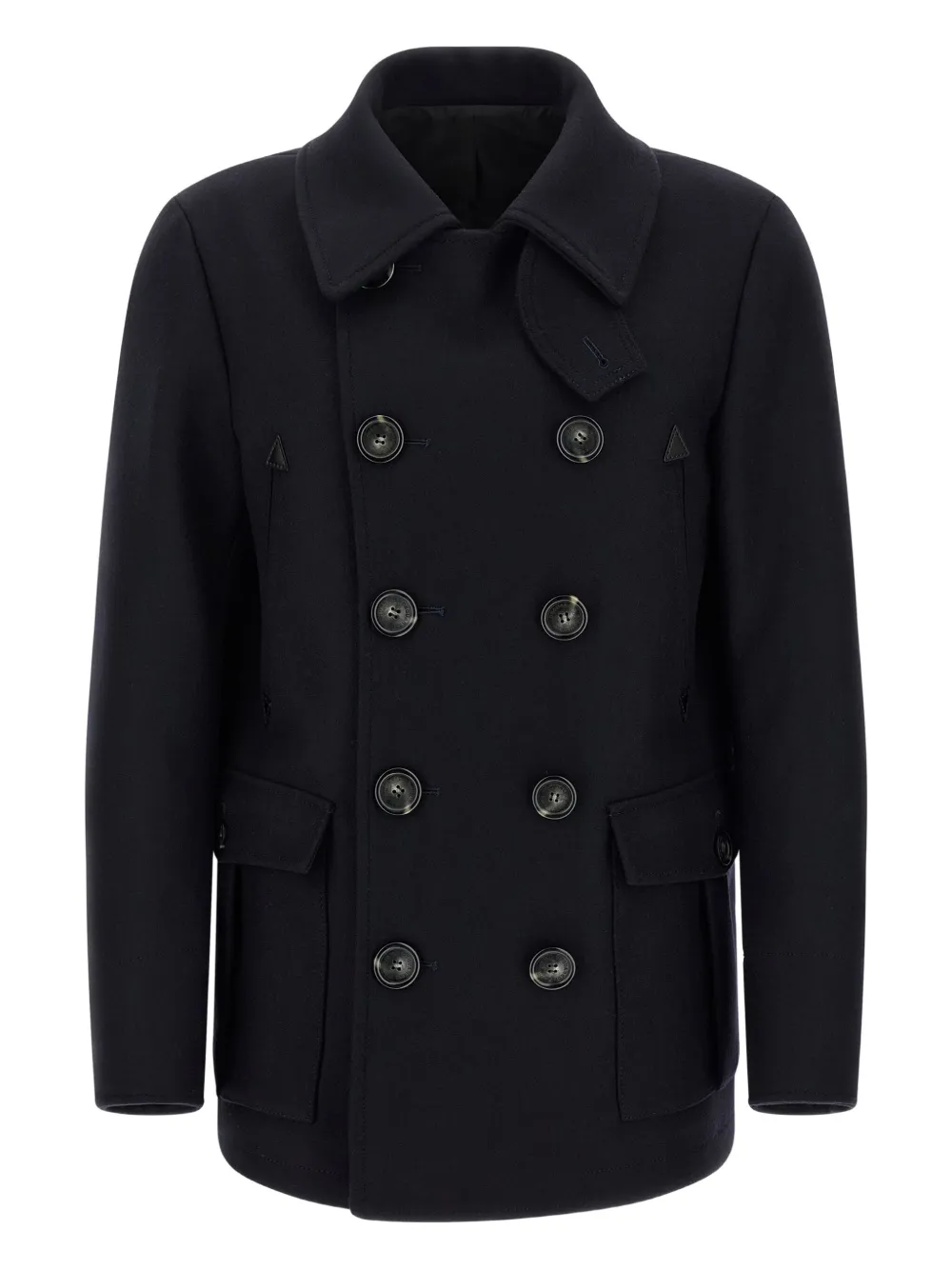 DSQUARED2 double-breasted wool coat Zwart