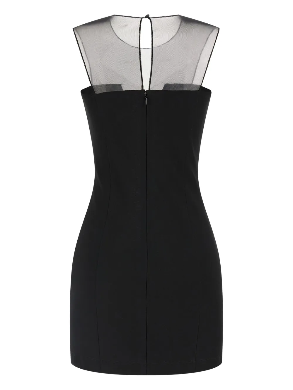 Nensi Dojaka Tulle-insert Zip-fastening Mini Dress In Black
