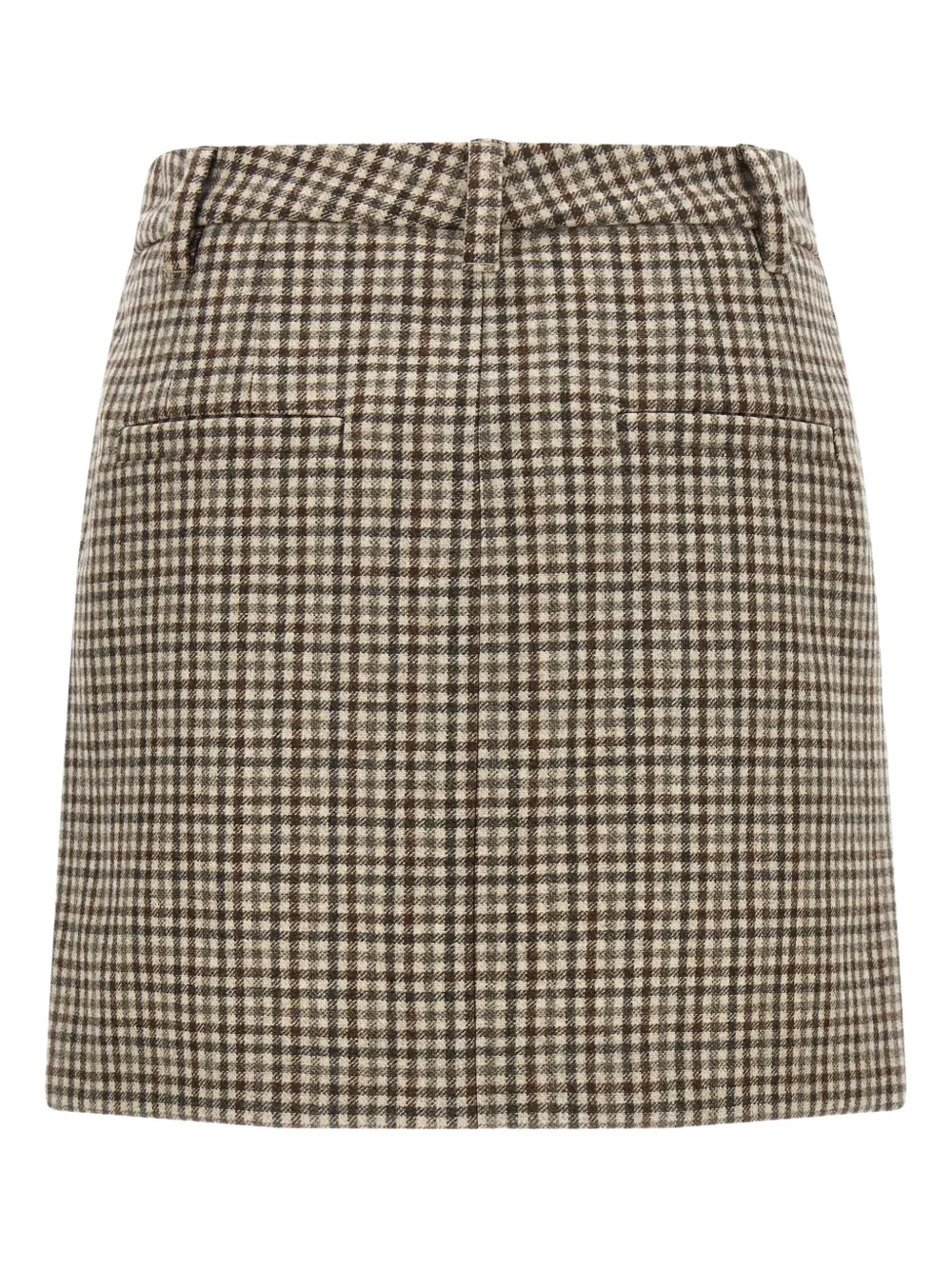 Brunello Cucinelli pleated check mini skirt - Beige