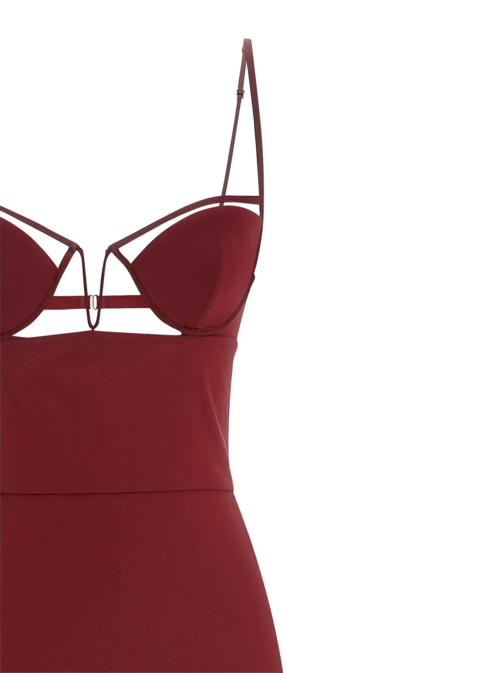 Nensi Dojaka Maxi-jurk met V-draad Rood