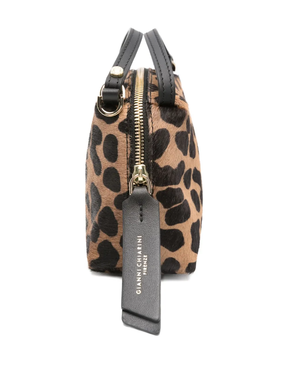 Gianni Chiarini Alifa Leopard-print Tote Bag In Brown