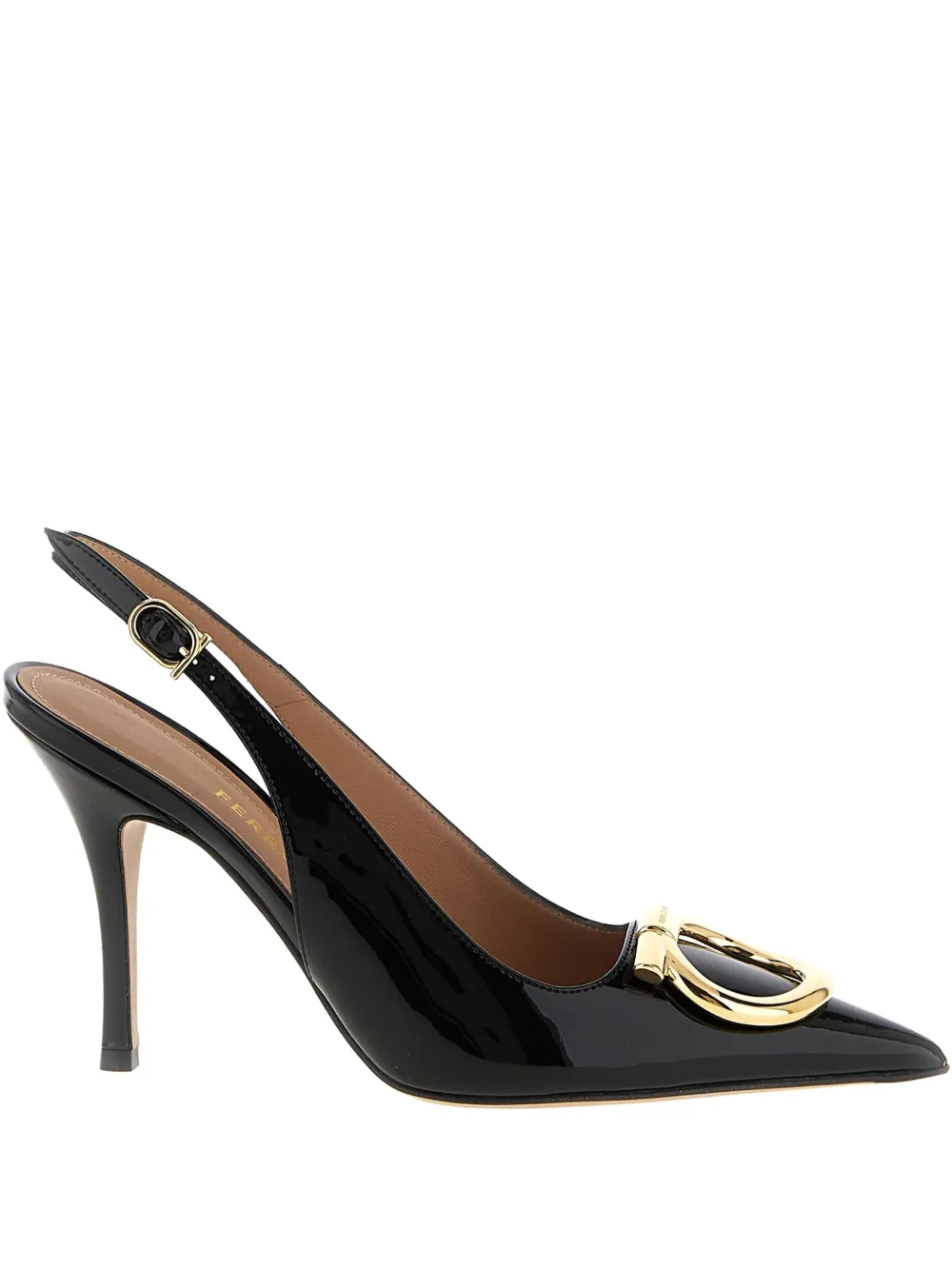 Ferragamo 90mm Gancini-details pumps Black