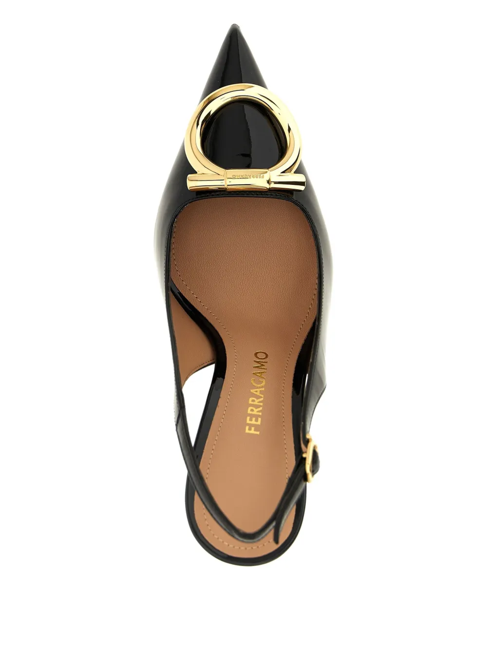Ferragamo 90mm Gancini-details pumps Zwart