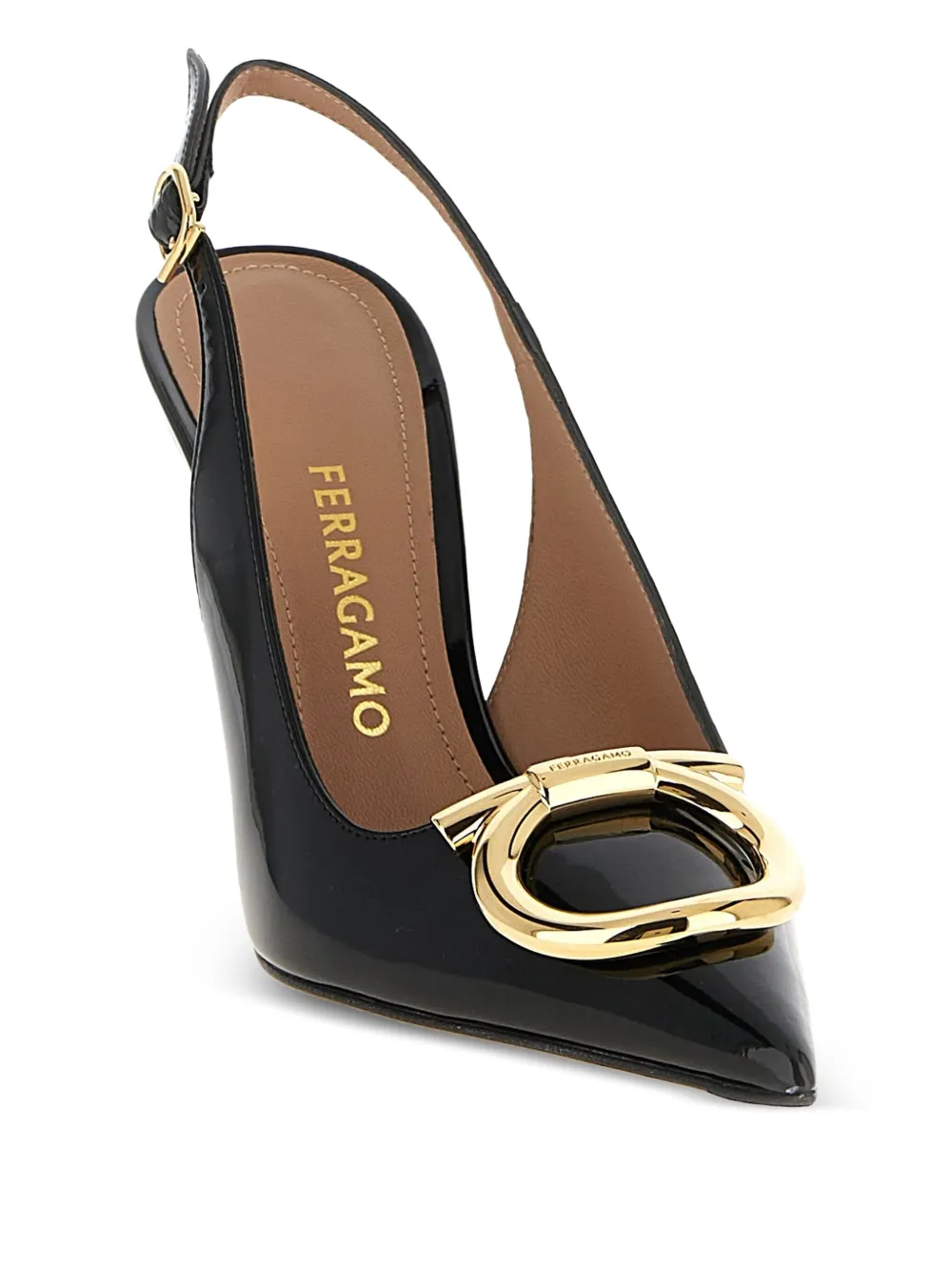 Ferragamo 90mm Gancini-details pumps Zwart