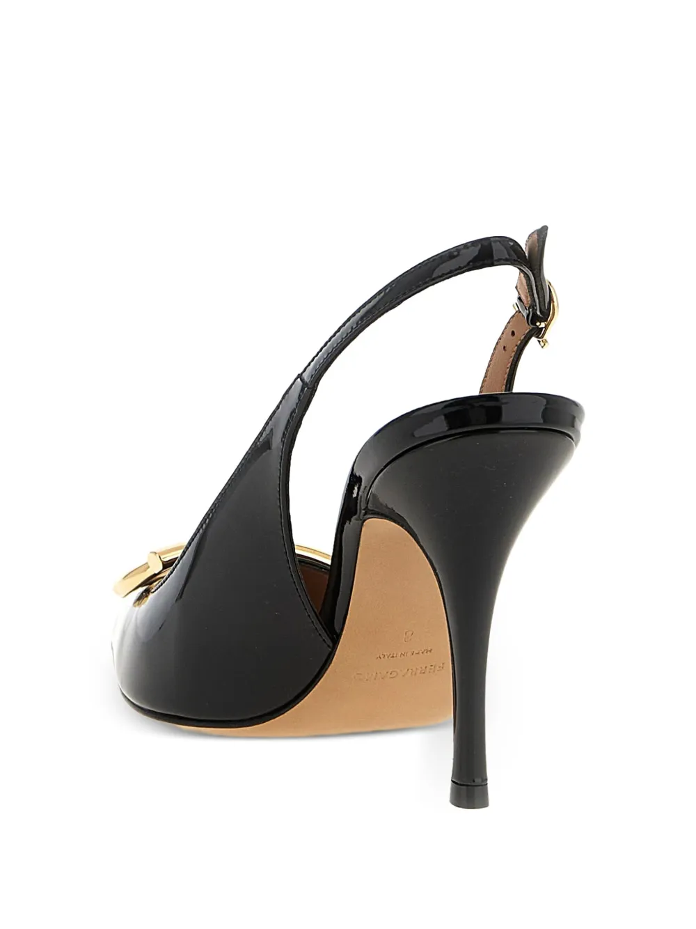 Ferragamo 90mm Gancini-details pumps Zwart