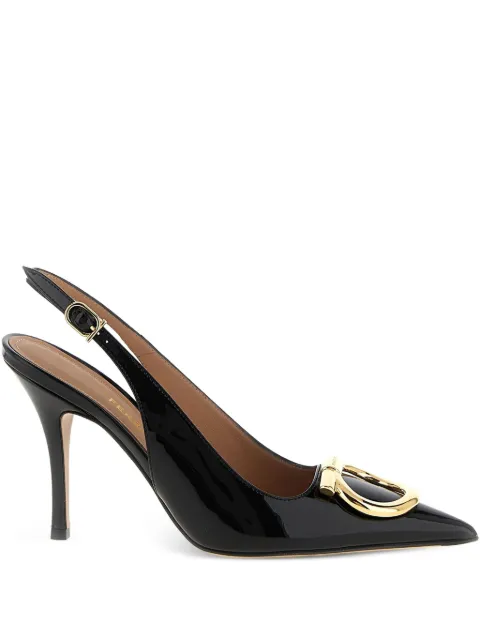 Ferragamo 90mm Gancini-details pumps