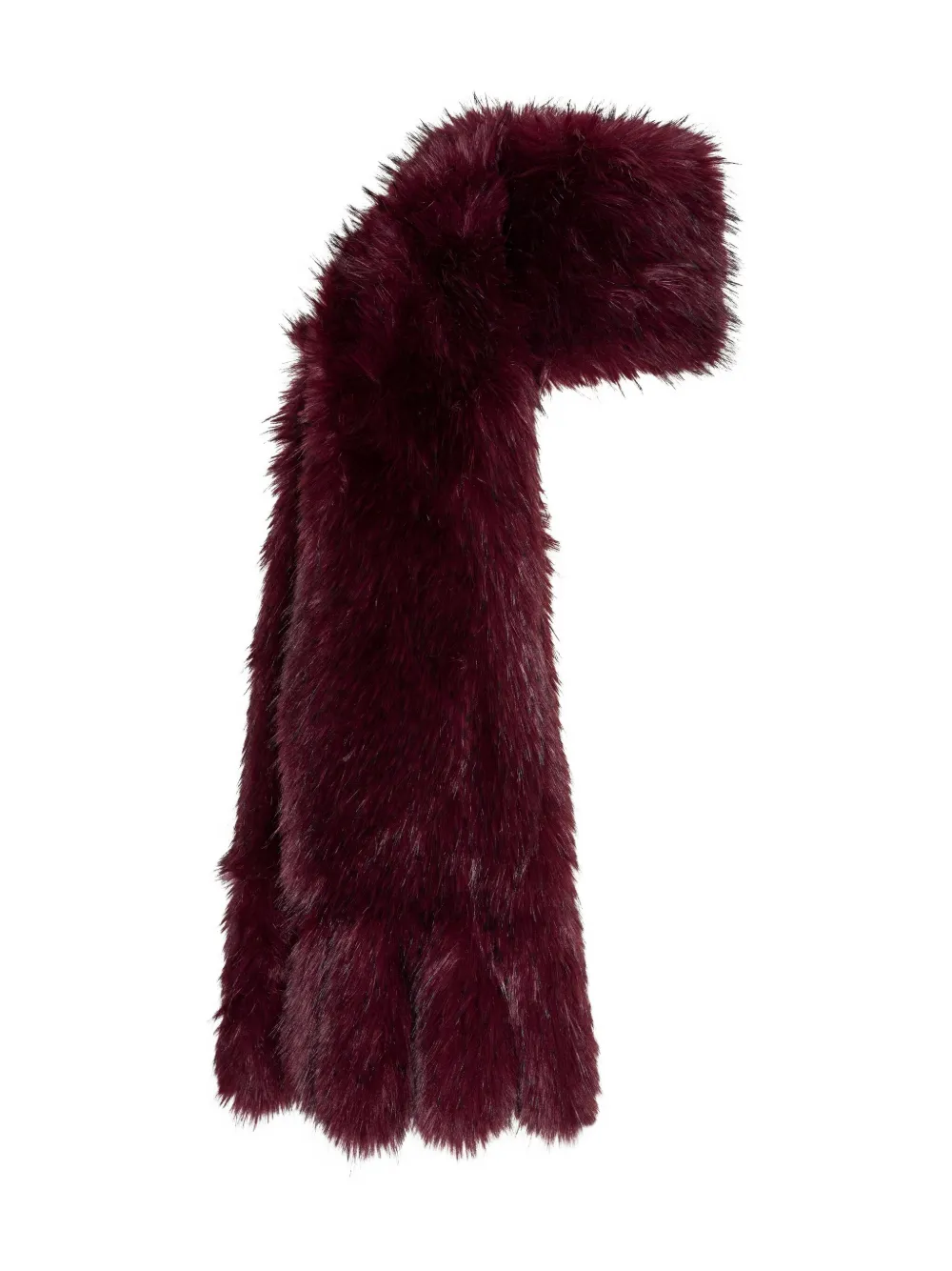 Rotate Birger Christensen Faux-fur Scarf In Red