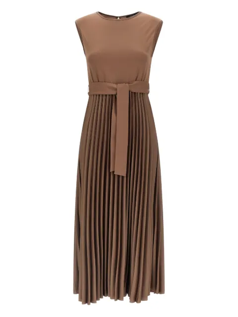 Weekend Max Mara  Samuele pleated belted midi dress