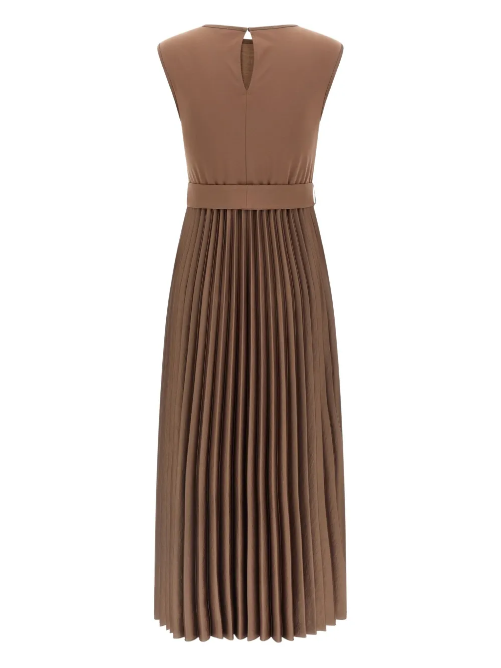 Weekend Max Mara Samuele geplooide midi-jurk met ceintuur - Bruin