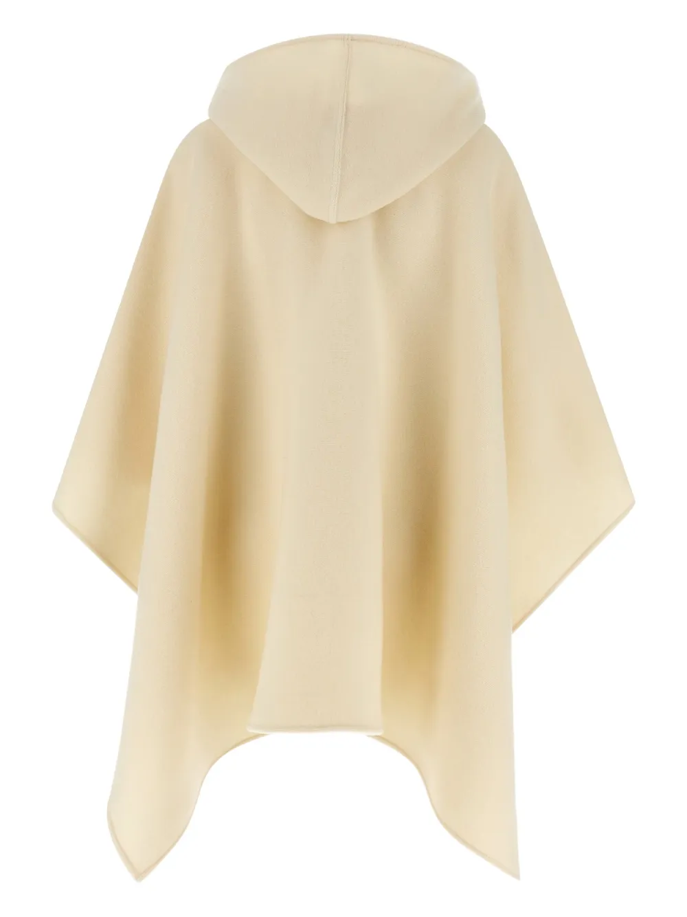 Fabiana Filippi Cape met capuchon en lammy zak Beige
