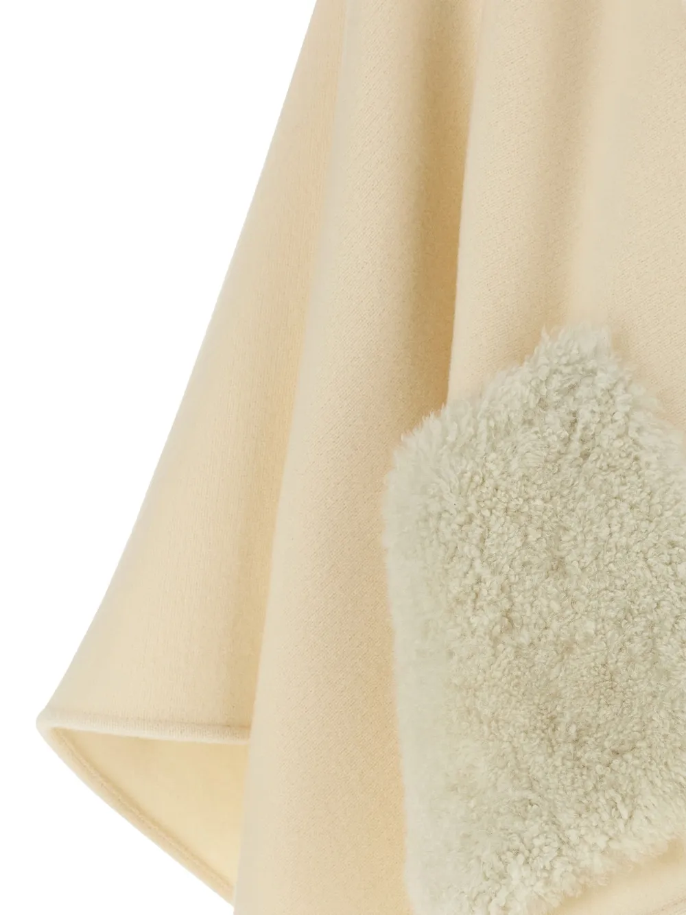 Fabiana Filippi Cape met capuchon en lammy zak Beige