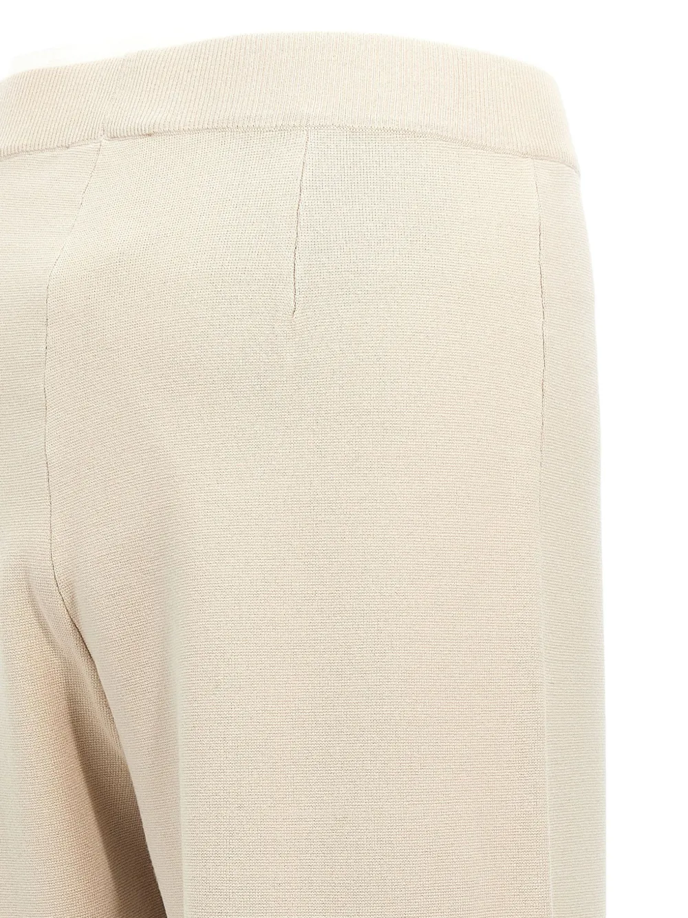 Max Mara Dula gebreide broek met elastische tailleband Beige