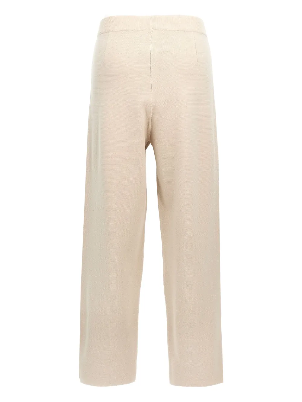 Max Mara Dula gebreide broek met elastische tailleband - Beige