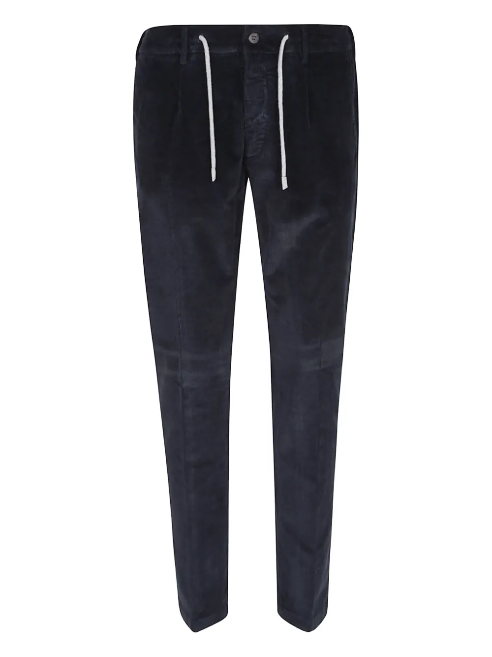 Eleventy drawstring corduroy trousers Blauw