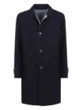 Eleventy buttoned patch-pocket coat - Blue