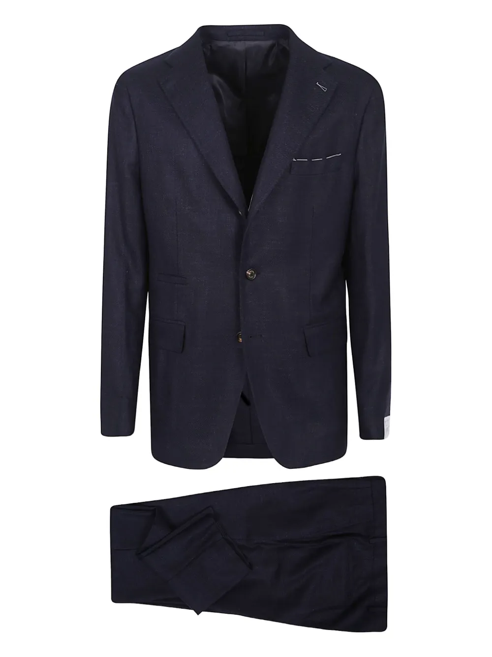Eleventy single-breasted textured suit Blauw