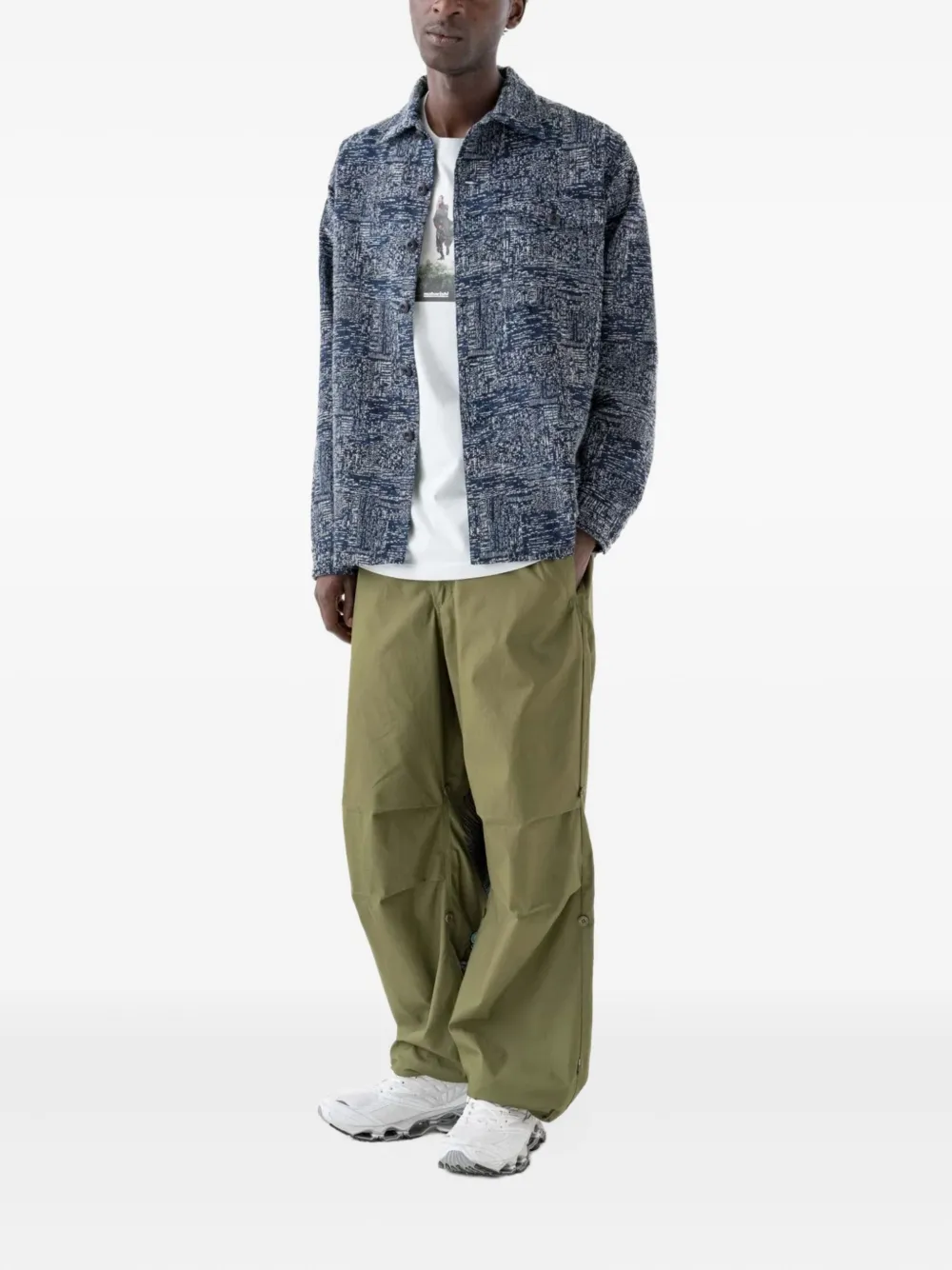 Maharishi buttoned cotton shirt - Blauw