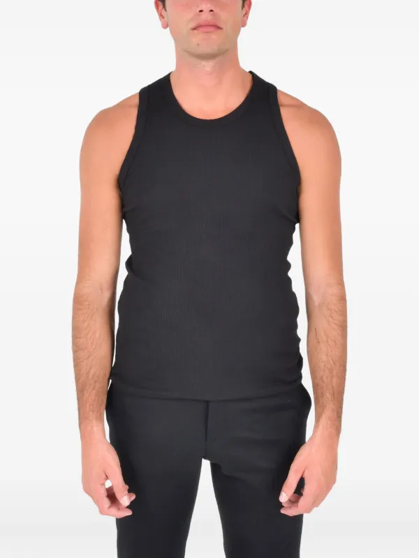 James Perse La Skate Ribbed Tank Top | Black | FARFETCH
