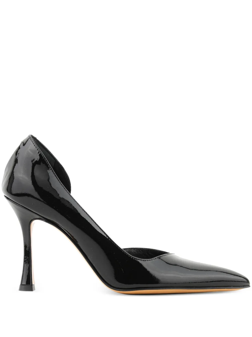 Paul Warmer D'orsay leather pointed-toe pumps Zwart