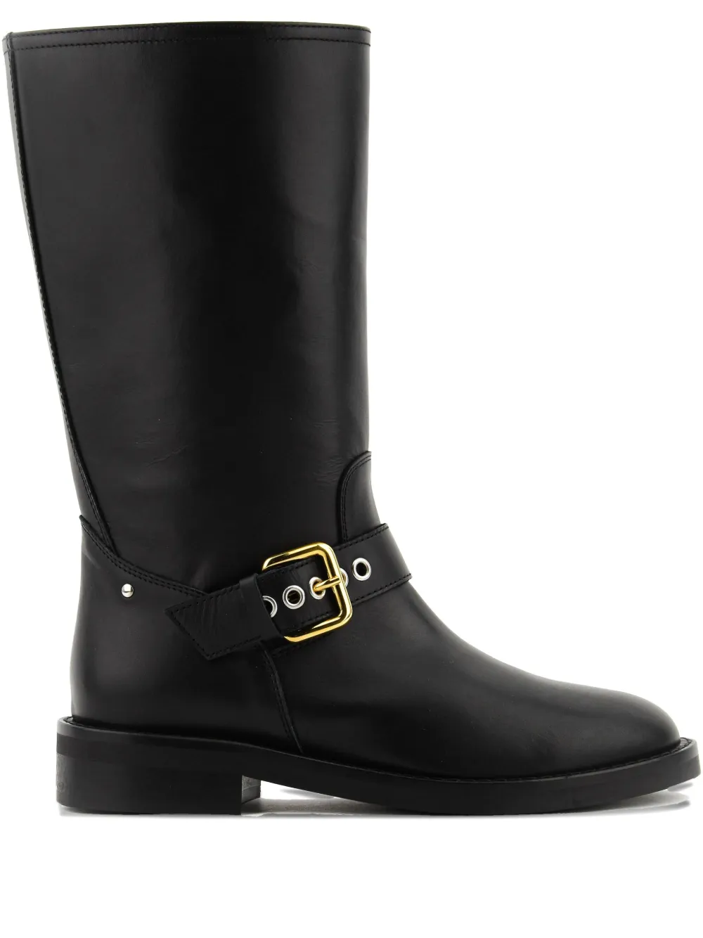 Paul Warmer City Buckle-fastening Leather Boots In Black