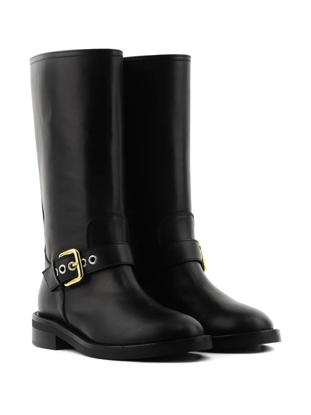 Paul Warmer City Buckle-fastening Leather Boots In Black