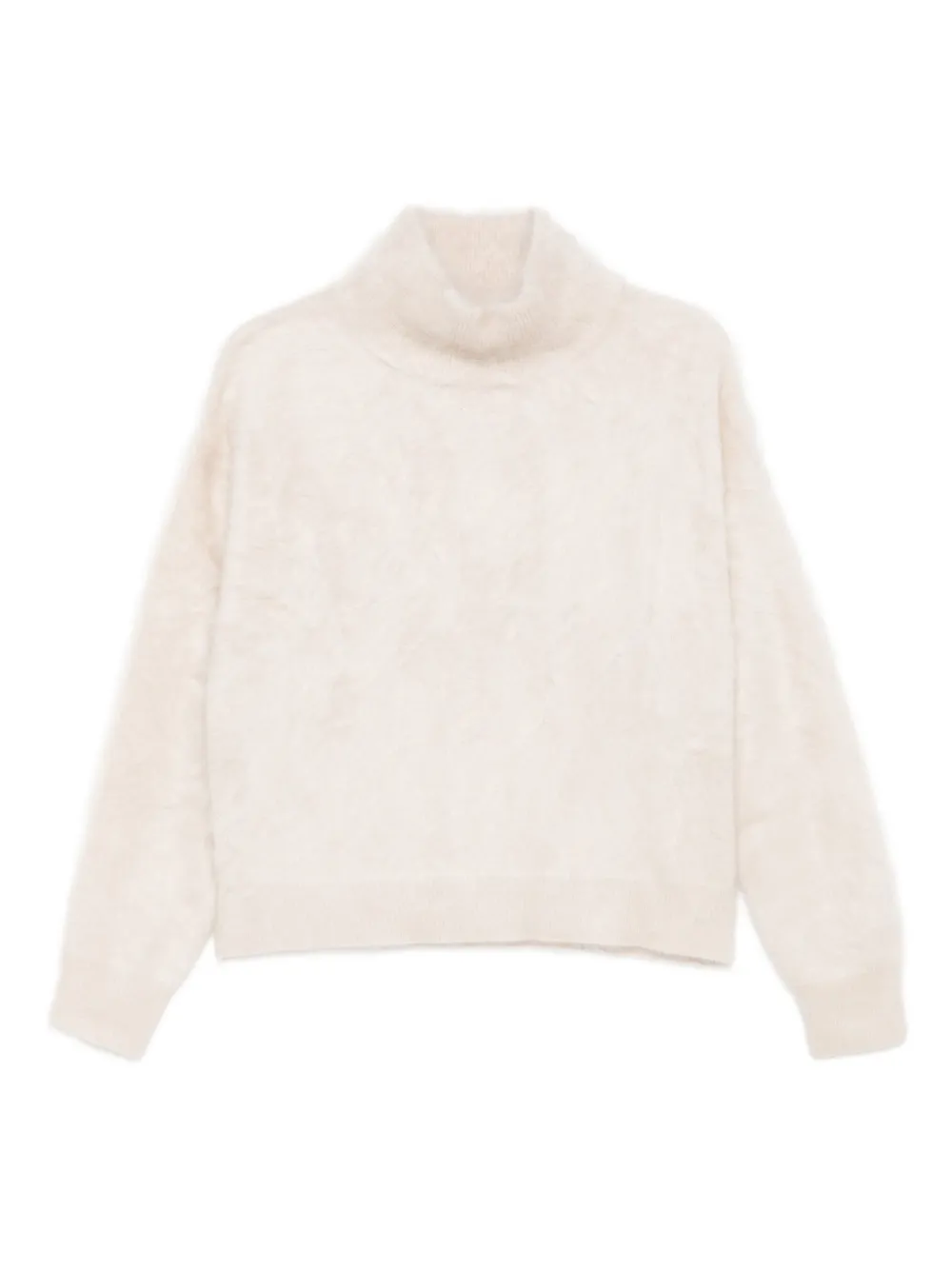Iris Von Arnim brushed-effect roll-neck jumper | Neutrals | Image 1