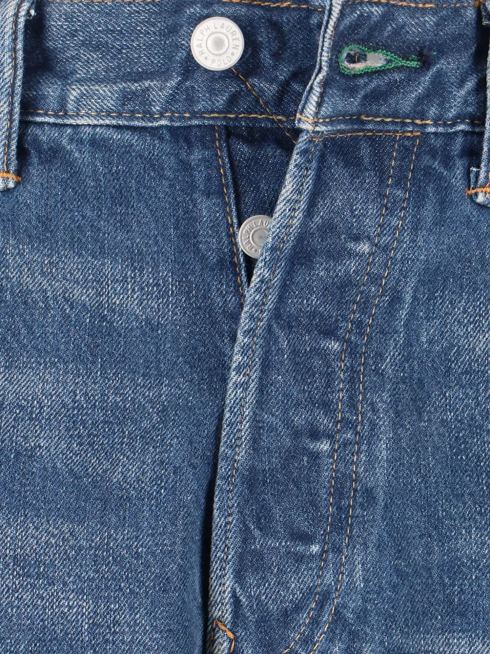 Polo Ralph Lauren logo-patch distressed jeans Blauw