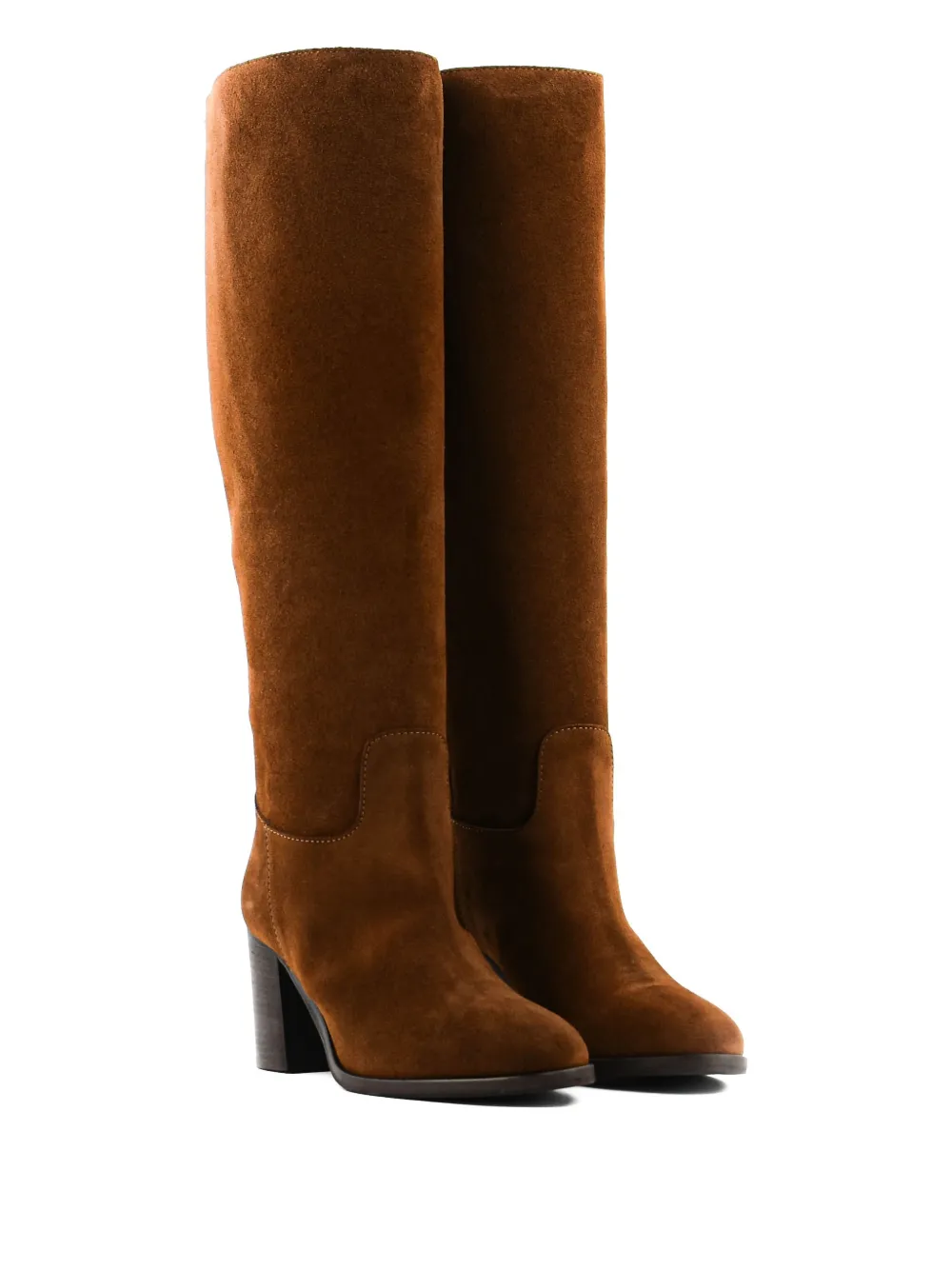 Paul Warmer 75mm Kate Suede Knee-high Boots In Brown