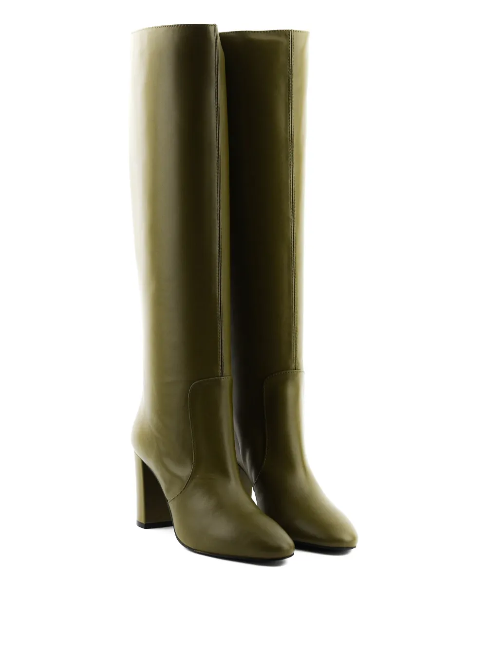 Paul Warmer Diana Leather Boots In Green