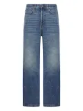 Haikure five-pocket whiskered jeans - Blue