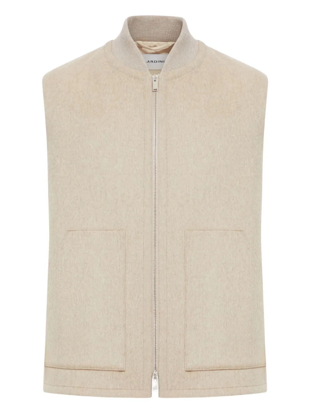 Lardini zip-front gilet Beige