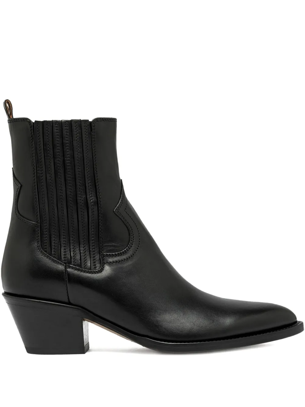 Buttero 60mm elastic-panel pointed-toe ankle boots Zwart