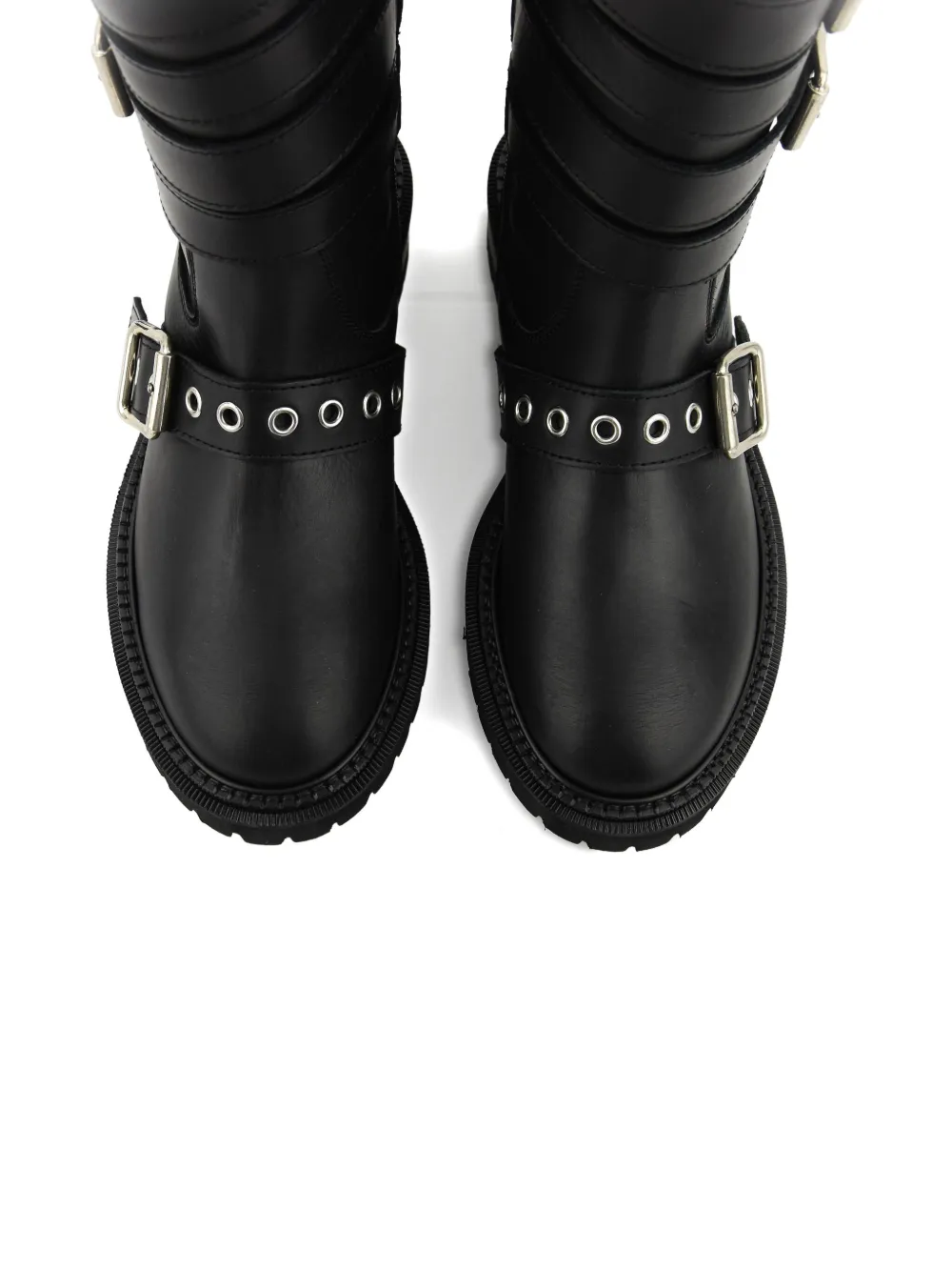 Paul Warmer buckle-strap biker boots Black