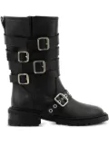 Paul Warmer buckle-strap biker boots - Black
