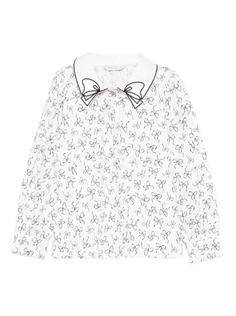 Abel & Lula bow-pattern shirt
