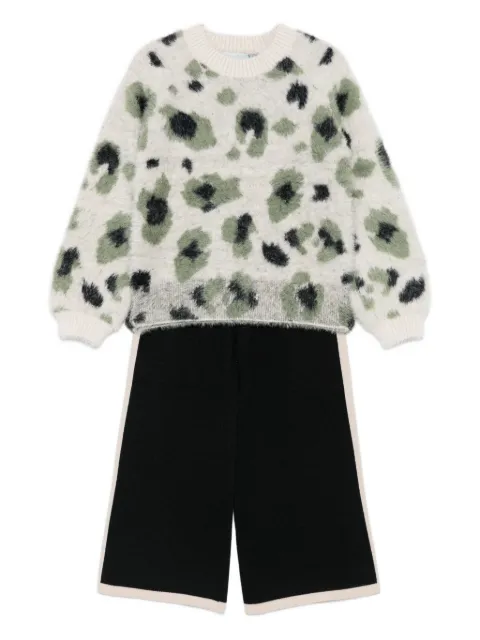 Abel & Lula abstract-pattern trousers set