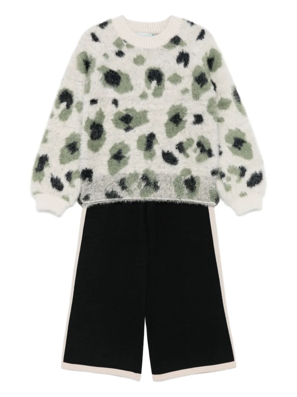 Abel & Lula abstract-pattern trousers set | Black | Image 1