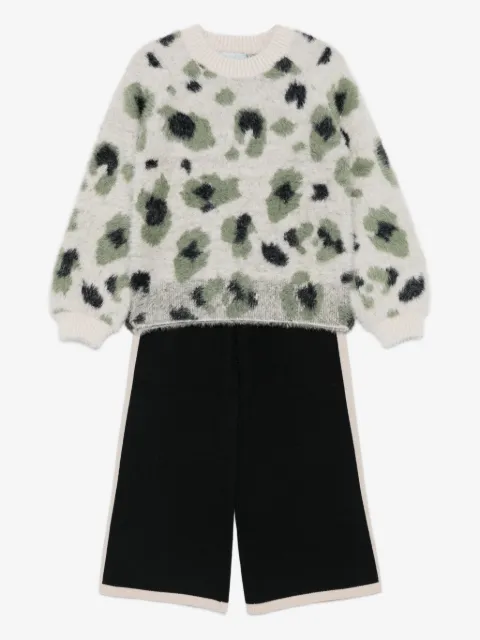 Abel & Lula abstract-pattern trousers set