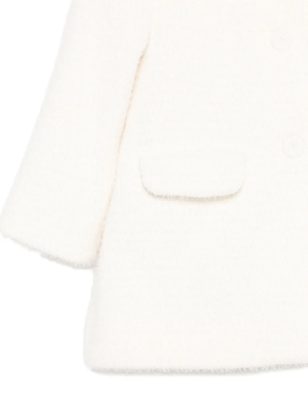 Abel & Lula Peter-pan Welt-pockets Jacket In White
