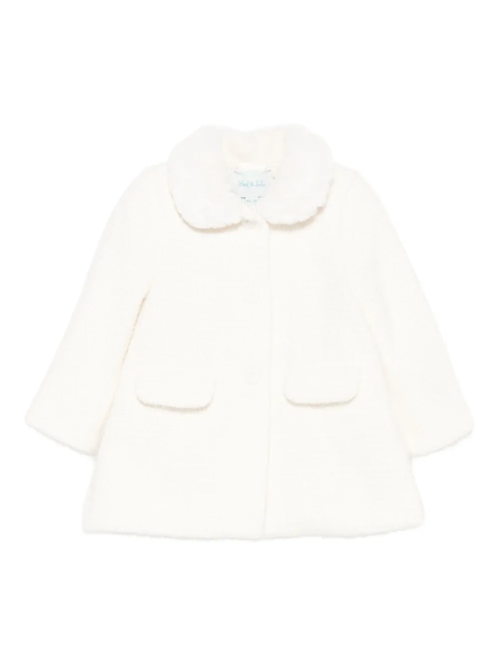 Abel & Lula Peter-pan Welt-pockets Jacket In White